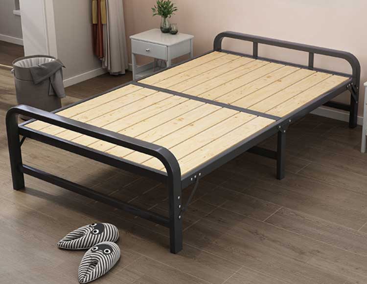 Giường gấp khung sắt giát giường gỗ