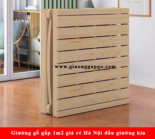 Giường gỗ gấp 1m2 giá rẻ Hà Nội