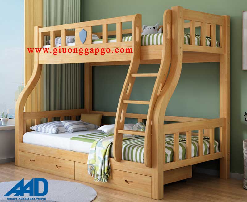 giường tầng gỗ sồi cho người lớn